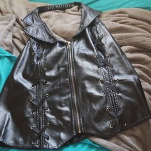 leather holter vest